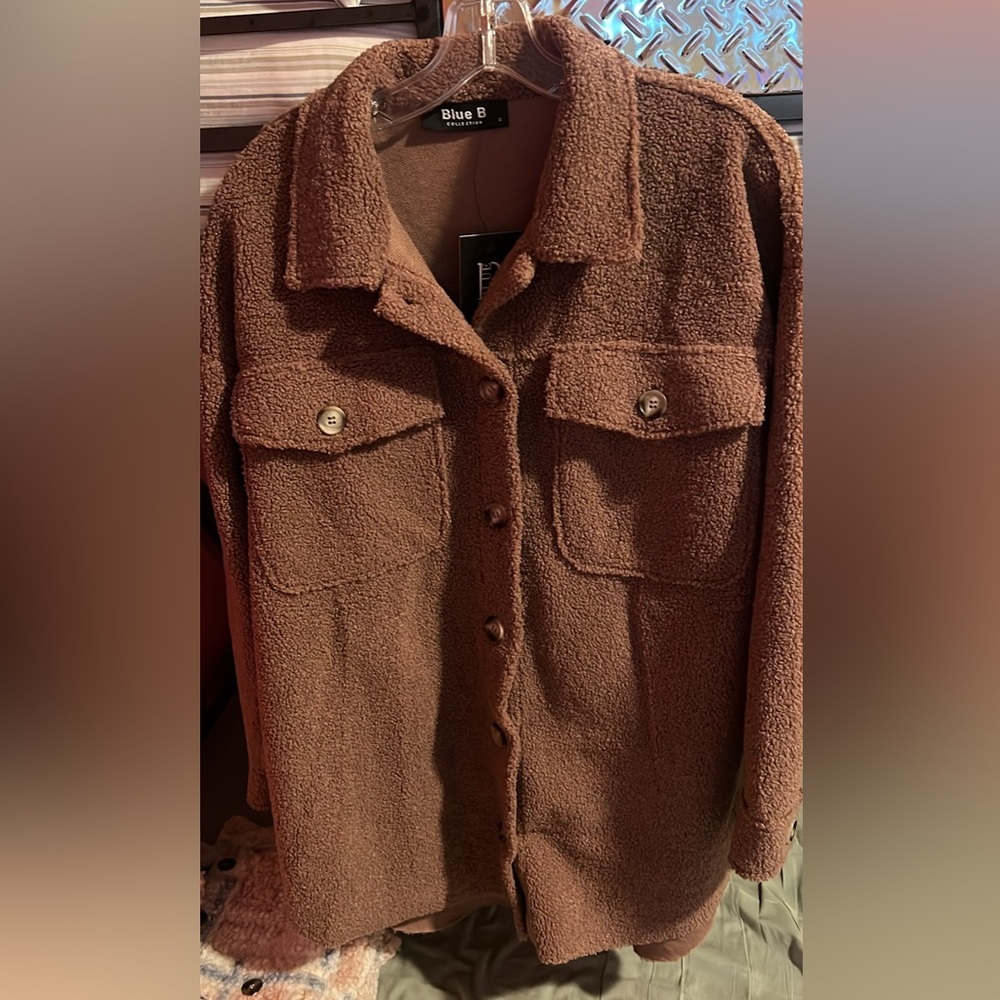 Jacket color old pink luxe brown never uset size small